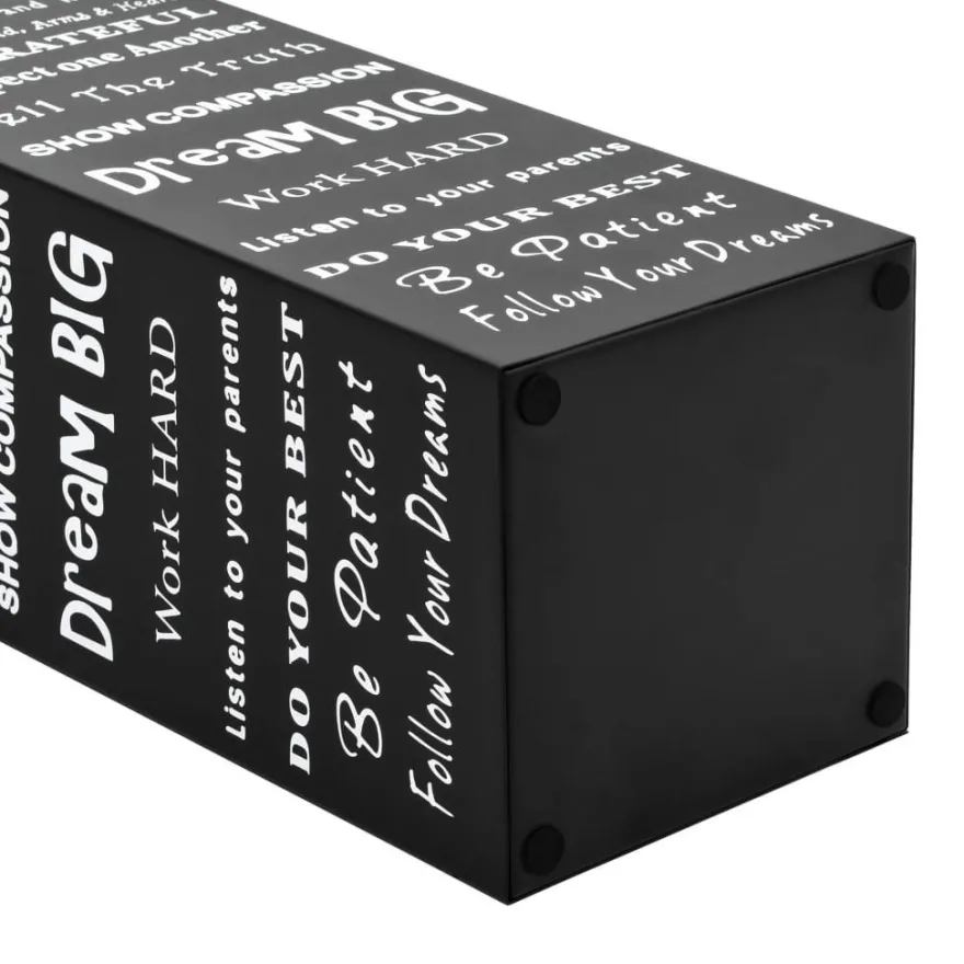 vidaXL Regenschirmständer Text-Design Stahl Schwarz