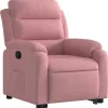 vidaXL Relaxsessel mit Aufstehhilfe Rosa Samt