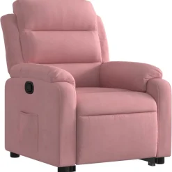 vidaXL Relaxsessel mit Aufstehhilfe Rosa Samt