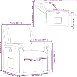 vidaXL Relaxsessel mit Aufstehhilfe Rosa Samt