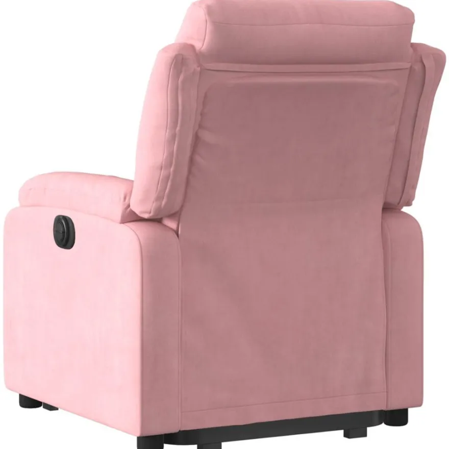 vidaXL Relaxsessel mit Aufstehhilfe Rosa Samt