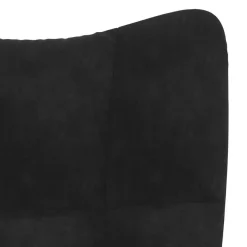 vidaXL Relaxsessel mit Hocker Schwarz Samt