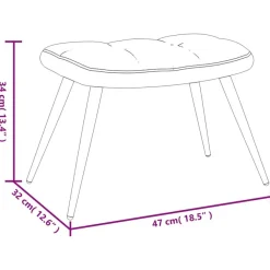 vidaXL Relaxsessel mit Hocker Schwarz Samt