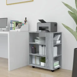 vidaXL Rollschrank Grau Sonoma 60x35x75 cm Holzwerkstoff