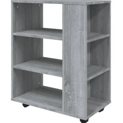 vidaXL Rollschrank Grau Sonoma 60x35x75 cm Holzwerkstoff