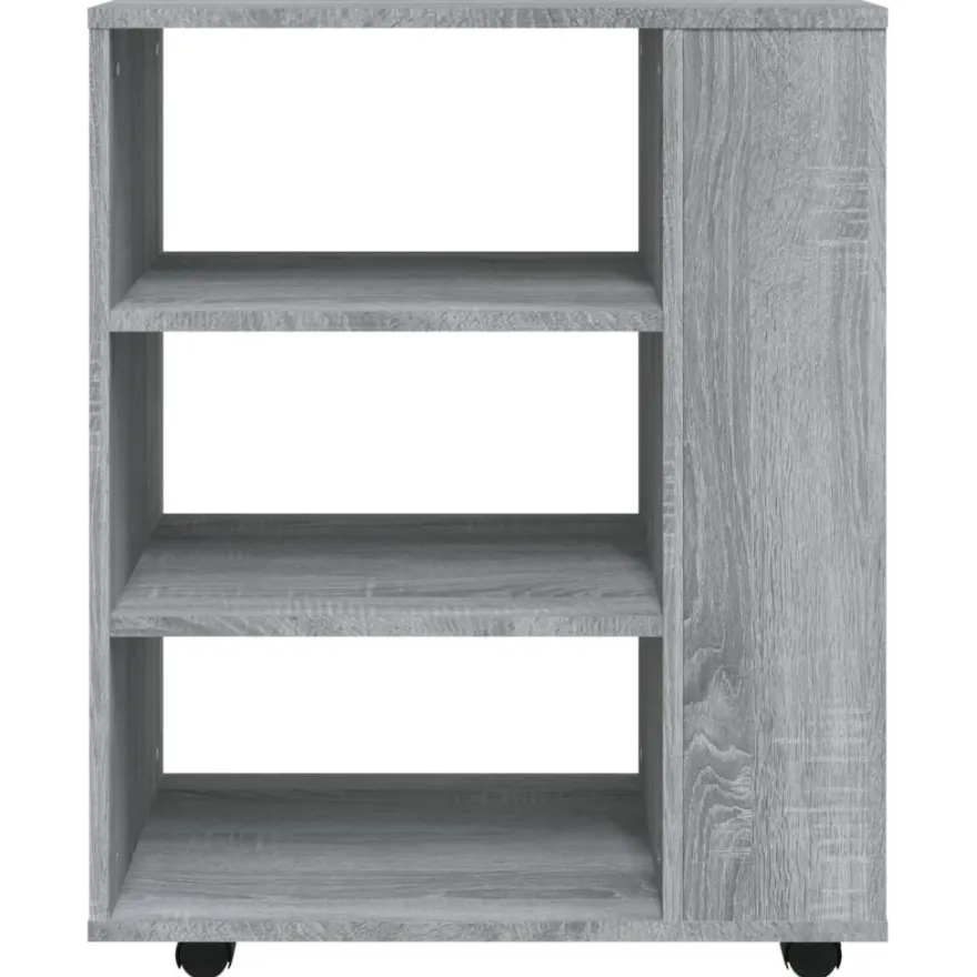 vidaXL Rollschrank Grau Sonoma 60x35x75 cm Holzwerkstoff