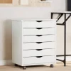 vidaXL Rollschrank mit Schubladen MOSS Weiß Massivholz Kiefer