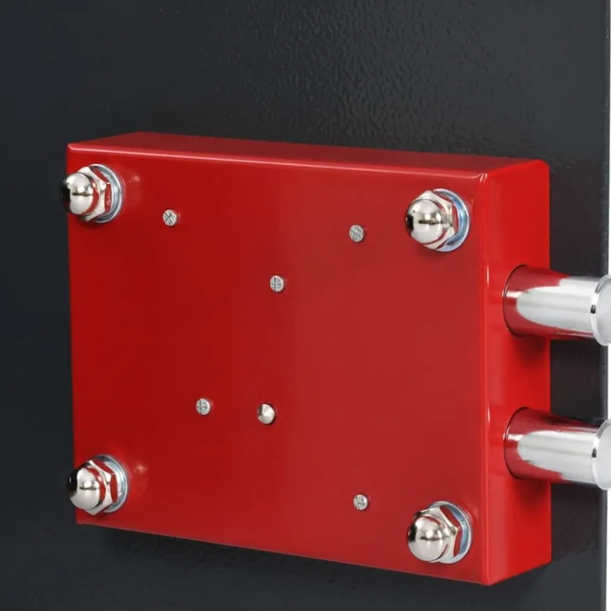 vidaXL Safe Box mit Schloss Dunkelgrau 35 x 25 x 25 cm Stahl