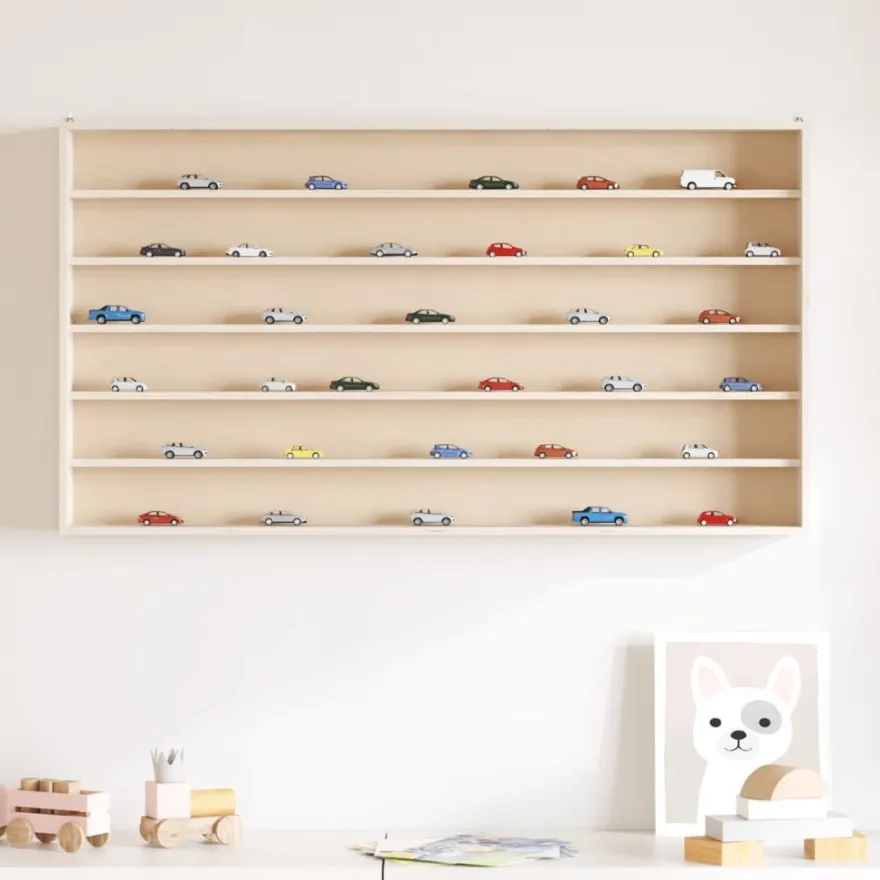 vidaXL Sammlervitrine aus Holz mit 6 Regalen 100x8,5x55 cm