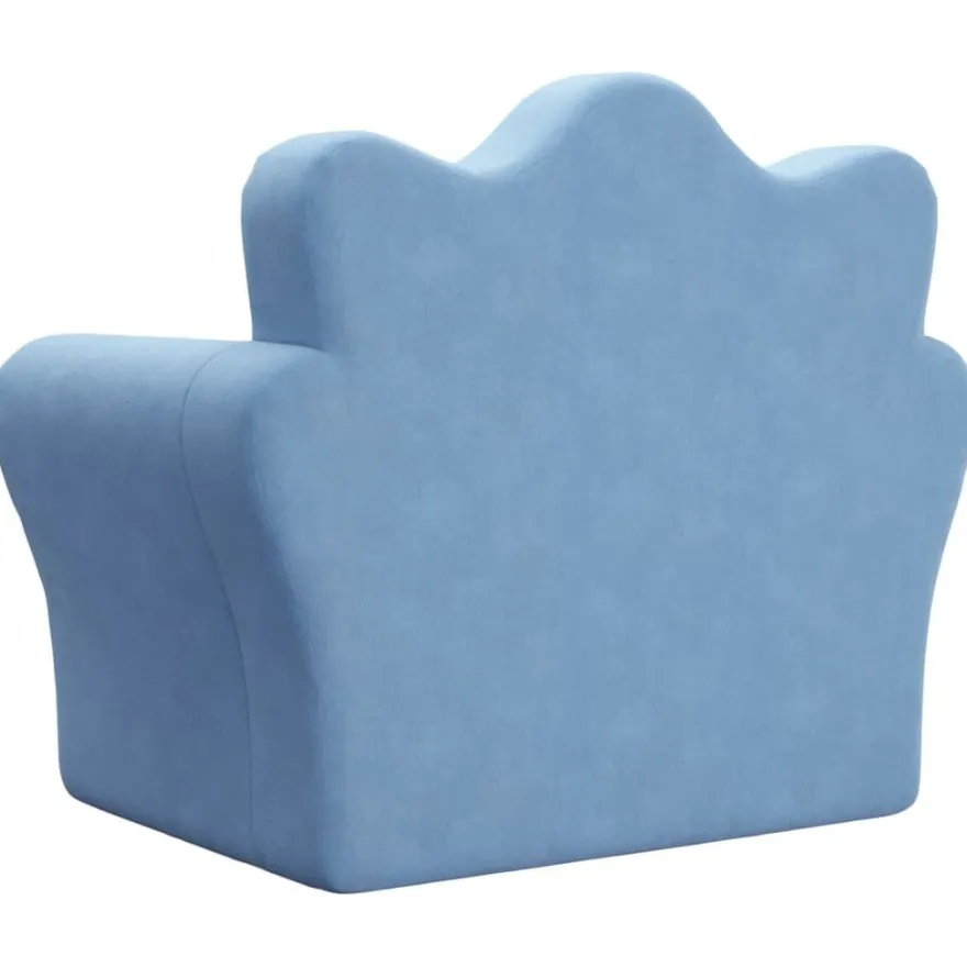 vidaXL Schlafsofa für Kinder Blau Weich Plüsch