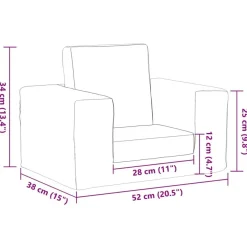 vidaXL Schlafsofa für Kinder Creme Weicher Plüsch