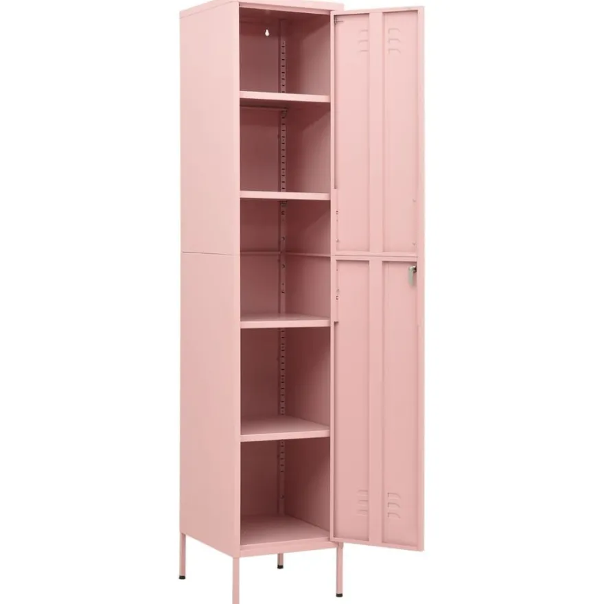 vidaXL Schließfachschrank Rosa 35x46x180 cm Stahl
