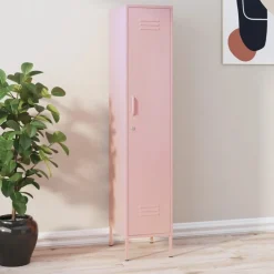 vidaXL Schließfachschrank Rosa 35x46x180 cm Stahl