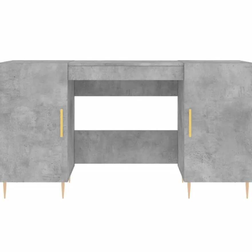 vidaXL Schreibtisch Betongrau 140x50x75 cm Holzwerkstoff