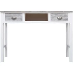 vidaXL Schreibtisch Grau 110×45×76 cm Holz