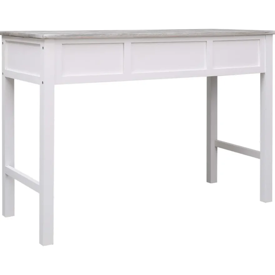 vidaXL Schreibtisch Grau 110×45×76 cm Holz