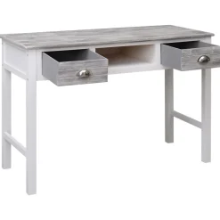 vidaXL Schreibtisch Grau 110×45×76 cm Holz