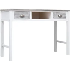 vidaXL Schreibtisch Grau 110×45×76 cm Holz