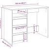 vidaXL Schreibtisch Grau Sonoma 102x50x75 cm Holzwerkstoff