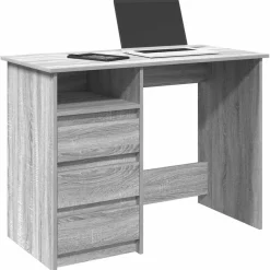 vidaXL Schreibtisch Grau Sonoma 102x50x75 cm Holzwerkstoff