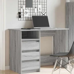 vidaXL Schreibtisch Grau Sonoma 102x50x75 cm Holzwerkstoff