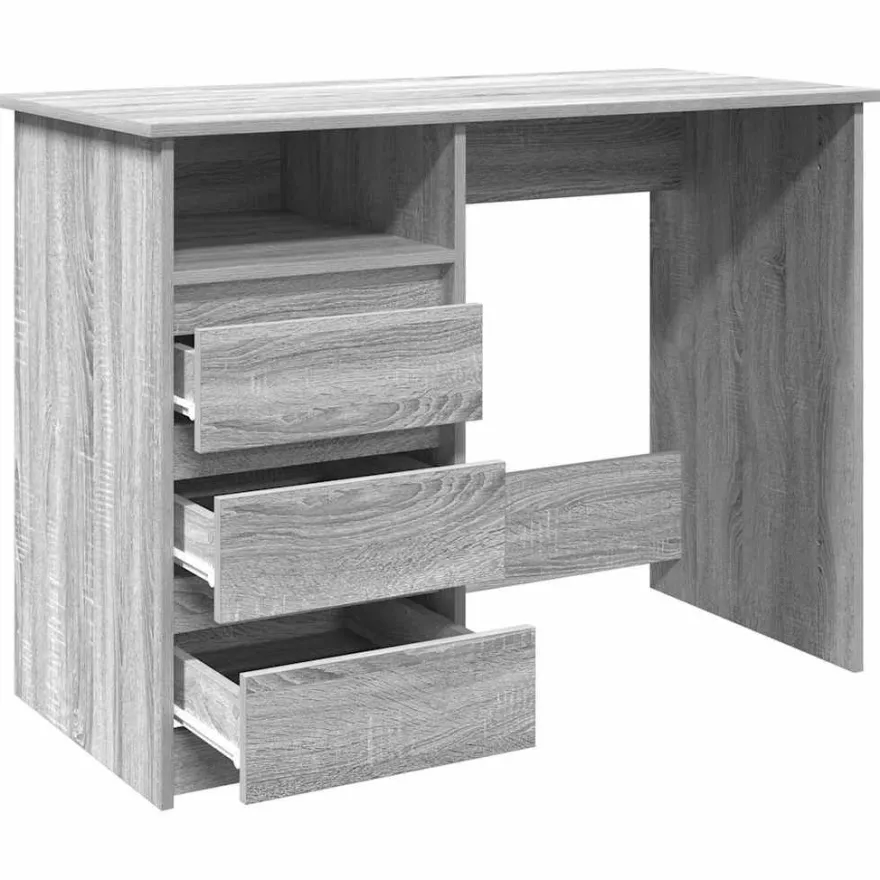 vidaXL Schreibtisch Grau Sonoma 102x50x75 cm Holzwerkstoff