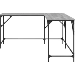 vidaXL Schreibtisch Grau Sonoma 149x149x75 cm Holzwerkstoff