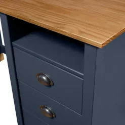 vidaXL Schreibtisch Hill mit 3 Schubladen Grau 120x50x74cm Kiefernholz