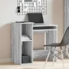 vidaXL Schreibtisch mit Regal Grau Sonoma 84x40x78 cm Holzwerkstoff