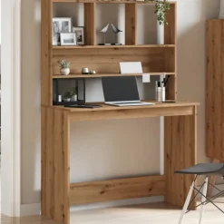 vidaXL Schreibtisch mit Regal Artisan-Eiche 102x45x148cm Holzwerkstoff