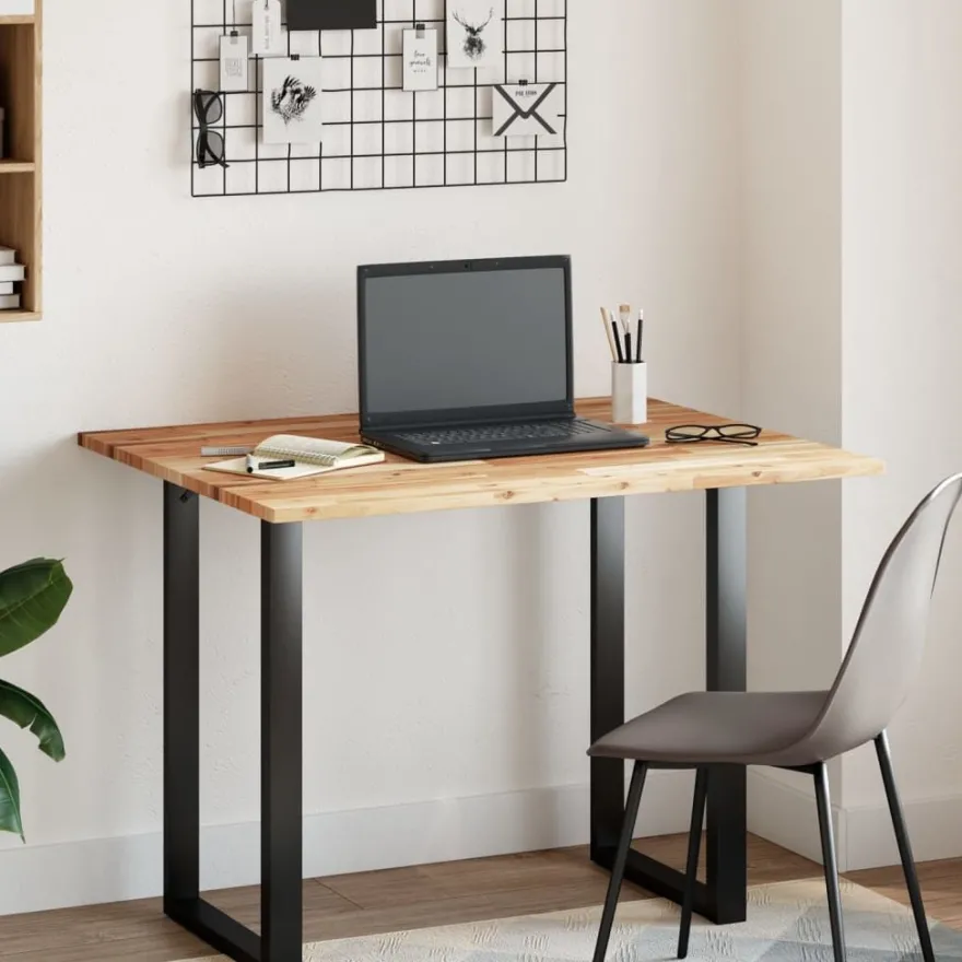 vidaXL Schreibtischplatte Ölbeschichtung 100x80x2 cm Massivholz Akazie