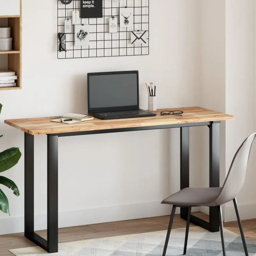 vidaXL Schreibtischplatte Unbehandelt 120x50x2 cm Massivholz Akazie