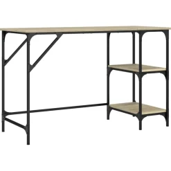 vidaXL Schreibtisch Sonoma-Eiche 120x50x75 cm Metall Holzwerkstoff