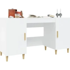 vidaXL Schreibtisch Weiß 140x50x75 cm Holzwerkstoff