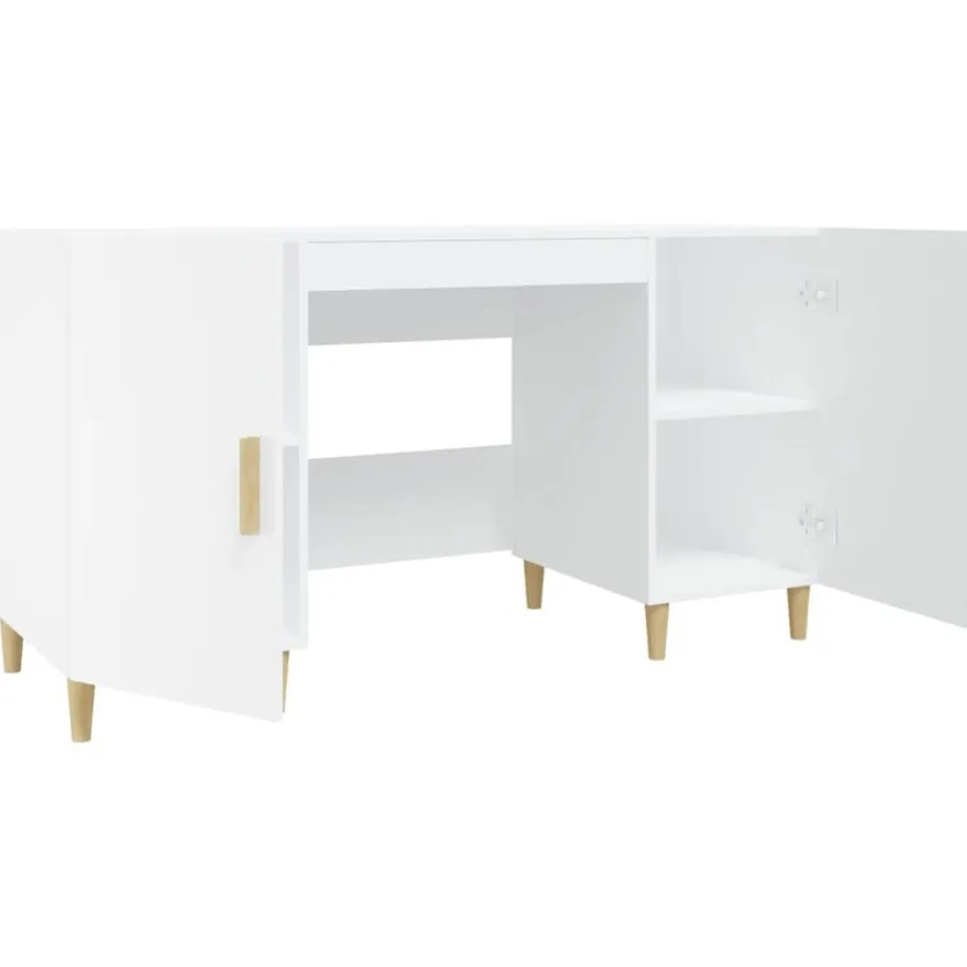 vidaXL Schreibtisch Weiß 140x50x75 cm Holzwerkstoff