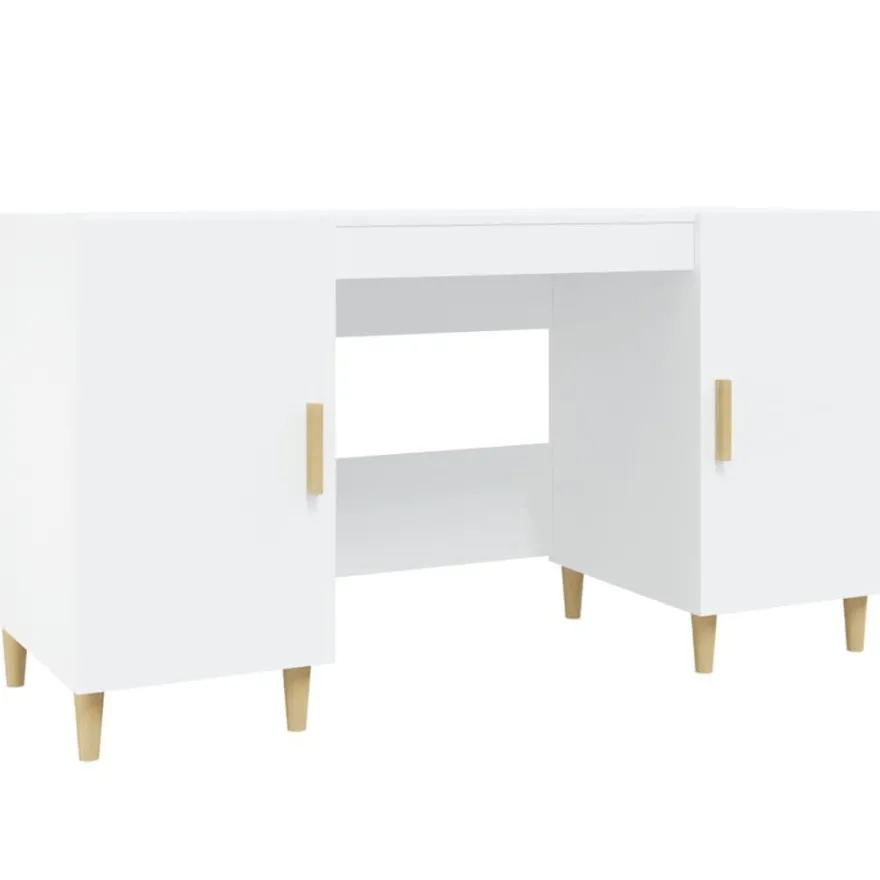 vidaXL Schreibtisch Weiß 140x50x75 cm Holzwerkstoff