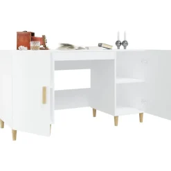 vidaXL Schreibtisch Weiß 140x50x75 cm Holzwerkstoff