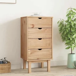 vidaXL Schubladenschrank OTTA 45x39x90 cm Massivholz
