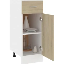 vidaXL Schubunterschrank Lyon Sonoma-Eiche 30x46x81,5 cm Holzwerkstoff