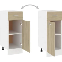 vidaXL Schubunterschrank Lyon Sonoma-Eiche 30x46x81,5 cm Holzwerkstoff