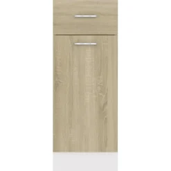 vidaXL Schubunterschrank Lyon Sonoma-Eiche 30x46x81,5 cm Holzwerkstoff