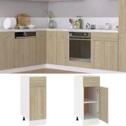 vidaXL Schubunterschrank Lyon Sonoma-Eiche 30x46x81,5 cm Holzwerkstoff