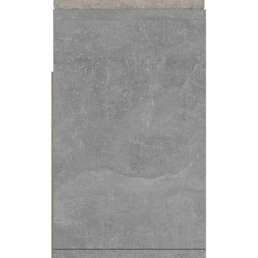 vidaXL Schuhbank mit Kissen Betongrau 104x30x49 cm Holzwerkstoff