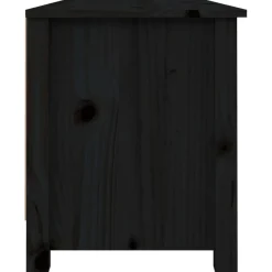 vidaXL Schuhbank Schwarz 110x38x45,5 cm Massivholz Kiefer