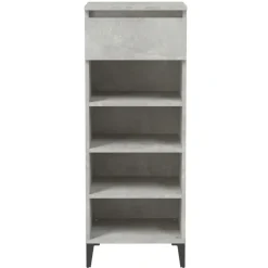 vidaXL Schuhregal Betongrau 40x36x105 cm Holzwerkstoff