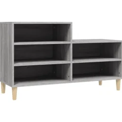 vidaXL Schuhregal Grau Sonoma 102x36x60 cm Holzwerkstoff