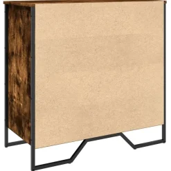 vidaXL Schuhregal Räuchereiche 80x38x78 cm Holzwerkstoff