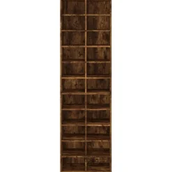vidaXL Schuhregal Räuchereiche 54x34x183 cm Holzwerkstoff