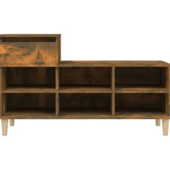 vidaXL Schuhregal Räuchereiche 102x36x60 cm Holzwerkstoff