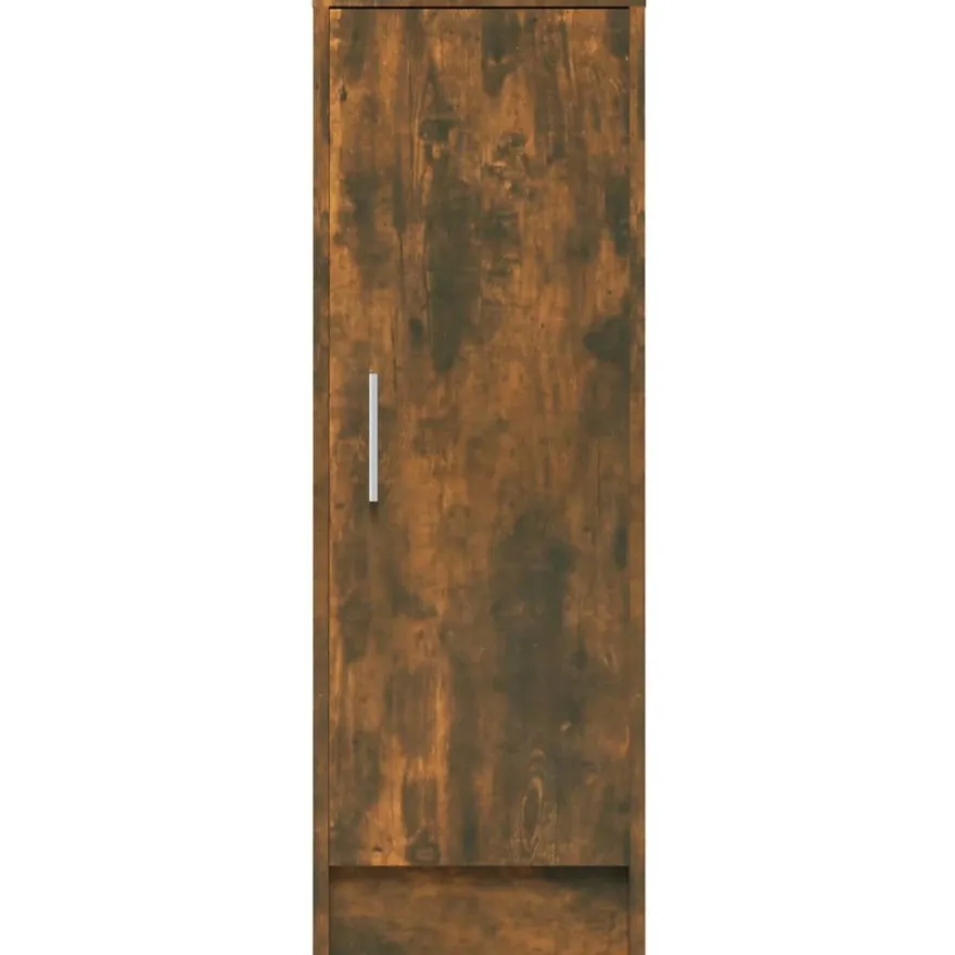 vidaXL Schuhregal Räuchereiche 32x35x92 cm Holzwerkstoff